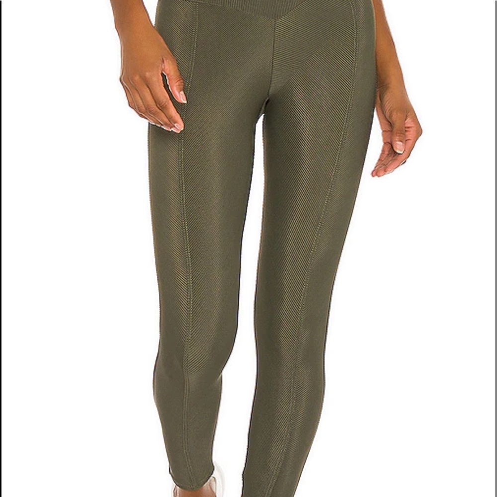 olive ribbed leggings